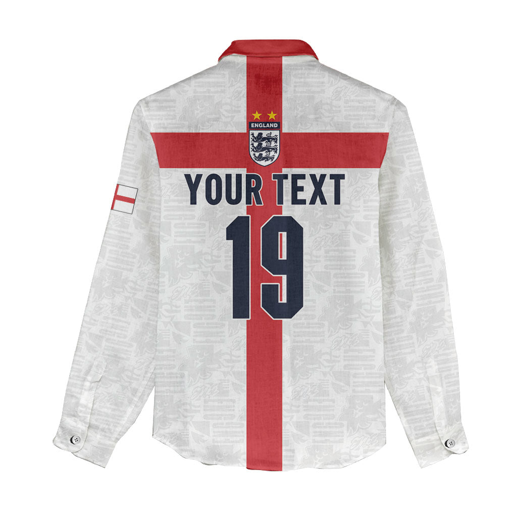 Custom England Football 60 Year Legacy Women Casual Shirt 1966 Legends Then 2026 Legends Now