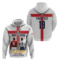 Custom England Football 60 Year Legacy Zip Hoodie 1966 Legends Then 2026 Legends Now