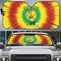 Personalized Lithuania Christmas Tie Dye Auto Sun Shade Skeleton Soccer Goal Celebration Santa Hat - Wonder Print Shop