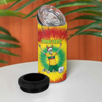 Personalized Lithuania Christmas Tie Dye 4 in 1 Can Cooler Tumbler Skeleton Soccer Goal Celebration Santa Hat - Wonder Print Shop