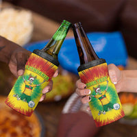 Personalized Lithuania Christmas Tie Dye 4 in 1 Can Cooler Tumbler Skeleton Soccer Goal Celebration Santa Hat - Wonder Print Shop