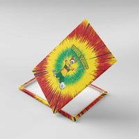 Personalized Lithuania Christmas Tie Dye Canvas Wall Art Skeleton Soccer Goal Celebration Santa Hat - Wonder Print Shop