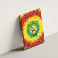 Personalized Lithuania Christmas Tie Dye Canvas Wall Art Skeleton Soccer Goal Celebration Santa Hat - Wonder Print Shop