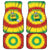 Personalized Lithuania Christmas Tie Dye Car Mats Skeleton Soccer Goal Celebration Santa Hat - Wonder Print Shop
