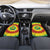 Personalized Lithuania Christmas Tie Dye Car Mats Skeleton Soccer Goal Celebration Santa Hat - Wonder Print Shop