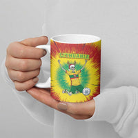 Personalized Lithuania Christmas Tie Dye Ceramic Mug Skeleton Soccer Goal Celebration Santa Hat - Wonder Print Shop
