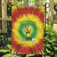 Personalized Lithuania Christmas Tie Dye Garden Flag Skeleton Soccer Goal Celebration Santa Hat - Wonder Print Shop