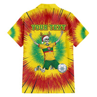 Personalized Lithuania Christmas Tie Dye Hawaiian Shirt Skeleton Soccer Goal Celebration Santa Hat - Wonder Print Shop