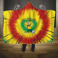 Personalized Lithuania Christmas Tie Dye Hooded Blanket Skeleton Soccer Goal Celebration Santa Hat - Wonder Print Shop