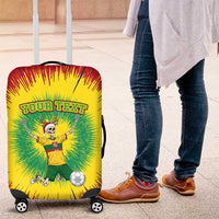 Personalized Lithuania Christmas Tie Dye Luggage Cover Skeleton Soccer Goal Celebration Santa Hat - Wonder Print Shop