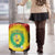 Personalized Lithuania Christmas Tie Dye Luggage Cover Skeleton Soccer Goal Celebration Santa Hat - Wonder Print Shop