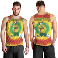 Personalized Lithuania Christmas Tie Dye Men Tank Top Skeleton Soccer Goal Celebration Santa Hat - Wonder Print Shop