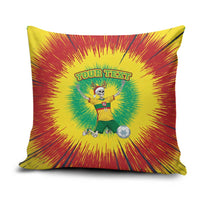 Personalized Lithuania Christmas Tie Dye Pillow Cover Skeleton Soccer Goal Celebration Santa Hat - Wonder Print Shop