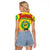 Personalized Lithuania Christmas Tie Dye Raglan Cropped T Shirt Skeleton Soccer Goal Celebration Santa Hat - Wonder Print Shop
