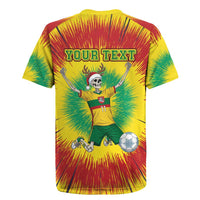 Personalized Lithuania Christmas Tie Dye Rugby Jersey Skeleton Soccer Goal Celebration Santa Hat - Wonder Print Shop