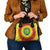 Personalized Lithuania Christmas Tie Dye Shoulder Handbag Skeleton Soccer Goal Celebration Santa Hat - Wonder Print Shop