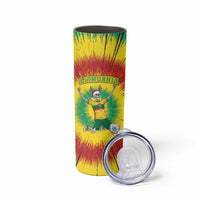 Personalized Lithuania Christmas Tie Dye Skinny Tumbler Skeleton Soccer Goal Celebration Santa Hat - Wonder Print Shop