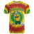 Personalized Lithuania Christmas Tie Dye T Shirt Skeleton Soccer Goal Celebration Santa Hat - Wonder Print Shop