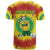 Personalized Lithuania Christmas Tie Dye T Shirt Skeleton Soccer Goal Celebration Santa Hat - Wonder Print Shop