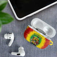 Personalized Lithuania Christmas AirPods Case Skeleton Rugby Tie Dye Vintage - Wonder Print Shop