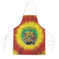 Personalized Lithuania Christmas Apron Skeleton Rugby Tie Dye Vintage - Wonder Print Shop