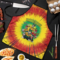 Personalized Lithuania Christmas Apron Skeleton Rugby Tie Dye Vintage - Wonder Print Shop