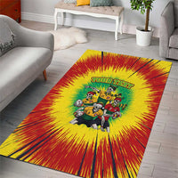 Personalized Lithuania Christmas Area Rug Skeleton Rugby Tie Dye Vintage - Wonder Print Shop