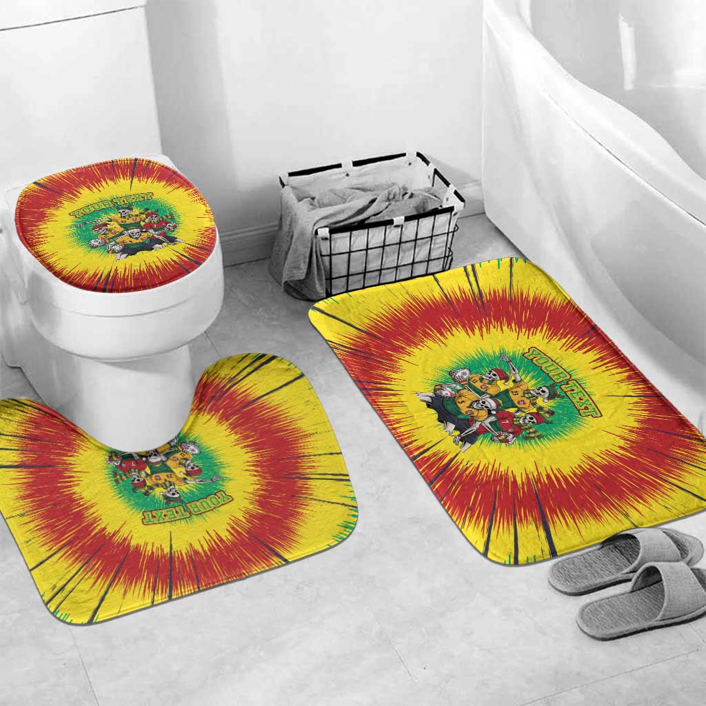 Personalized Lithuania Christmas Bathroom Set Skeleton Rugby Tie Dye Vintage - Wonder Print Shop