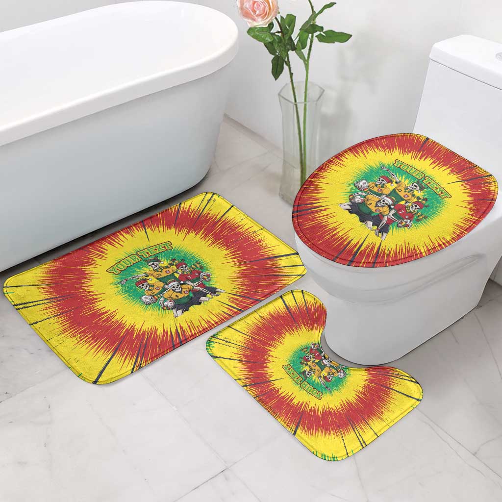 Personalized Lithuania Christmas Bathroom Set Skeleton Rugby Tie Dye Vintage - Wonder Print Shop