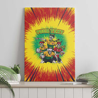 Personalized Lithuania Christmas Canvas Wall Art Skeleton Rugby Tie Dye Vintage - Wonder Print Shop