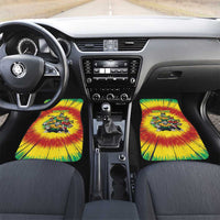Personalized Lithuania Christmas Car Mats Skeleton Rugby Tie Dye Vintage - Wonder Print Shop
