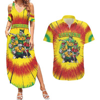 Personalized Lithuania Christmas Couples Matching Summer Maxi Dress and Hawaiian Shirt Skeleton Rugby Tie Dye Vintage - Wonder Print Shop