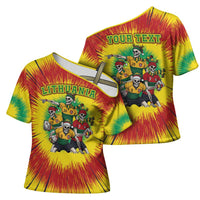 Personalized Lithuania Christmas Cross Shoulder Shirt Skeleton Rugby Tie Dye Vintage - Wonder Print Shop