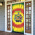Personalized Lithuania Christmas Door Cover Skeleton Rugby Tie Dye Vintage - Wonder Print Shop