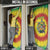 Personalized Lithuania Christmas Door Cover Skeleton Rugby Tie Dye Vintage - Wonder Print Shop