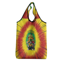 Personalized Lithuania Christmas Grocery Bag Skeleton Rugby Tie Dye Vintage - Wonder Print Shop
