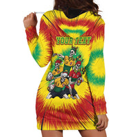 Personalized Lithuania Christmas Hoodie Dress Skeleton Rugby Tie Dye Vintage - Wonder Print Shop