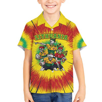 Personalized Lithuania Christmas Kid Hawaiian Shirt Skeleton Rugby Tie Dye Vintage - Wonder Print Shop