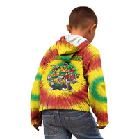 Personalized Lithuania Christmas Kid Hoodie Skeleton Rugby Tie Dye Vintage - Wonder Print Shop