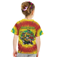 Personalized Lithuania Christmas Kid T Shirt Skeleton Rugby Tie Dye Vintage - Wonder Print Shop