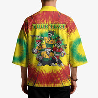Personalized Lithuania Christmas Kimono Skeleton Rugby Tie Dye Vintage - Wonder Print Shop
