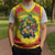 Personalized Lithuania Christmas Knitted V-Neck Vest Skeleton Rugby Tie Dye Vintage - Wonder Print Shop