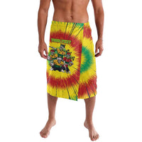 Personalized Lithuania Christmas Lavalava Skeleton Rugby Tie Dye Vintage - Wonder Print Shop