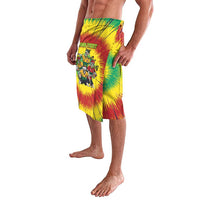 Personalized Lithuania Christmas Lavalava Skeleton Rugby Tie Dye Vintage - Wonder Print Shop