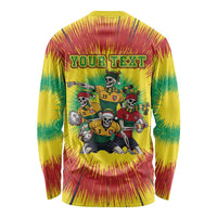 Personalized Lithuania Christmas Long Sleeve Shirt Skeleton Rugby Tie Dye Vintage - Wonder Print Shop