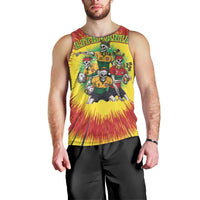 Personalized Lithuania Christmas Men Tank Top Skeleton Rugby Tie Dye Vintage - Wonder Print Shop