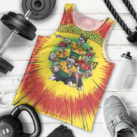 Personalized Lithuania Christmas Men Tank Top Skeleton Rugby Tie Dye Vintage - Wonder Print Shop