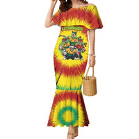 Personalized Lithuania Christmas Mermaid Dress Skeleton Rugby Tie Dye Vintage - Wonder Print Shop