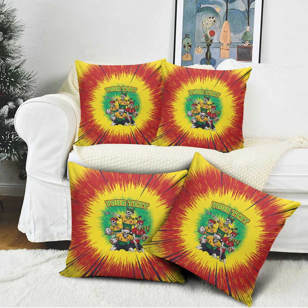 Personalized Lithuania Christmas Pillow Cover Skeleton Rugby Tie Dye Vintage - Wonder Print Shop