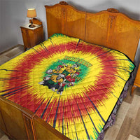 Personalized Lithuania Christmas Quilt Skeleton Rugby Tie Dye Vintage - Wonder Print Shop